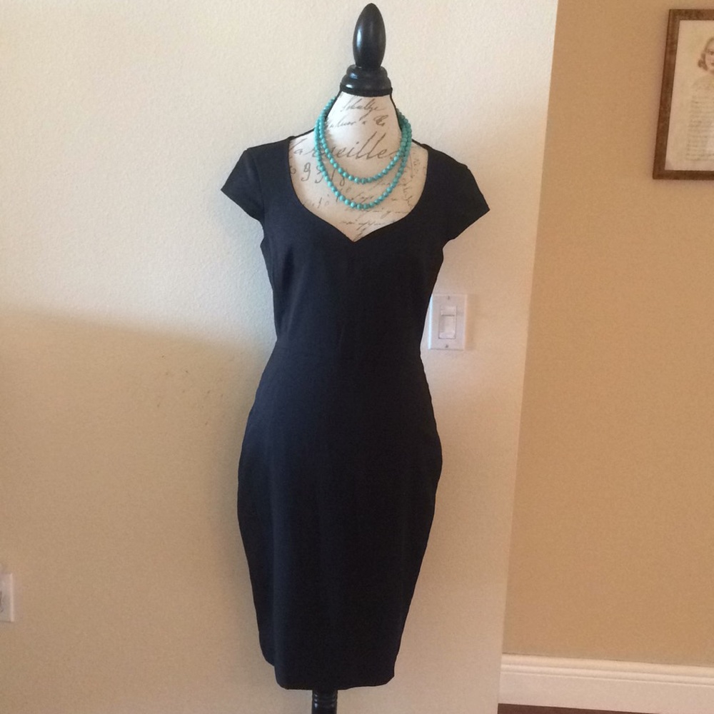 Black Pencil Dress w/Sweetheart neckline